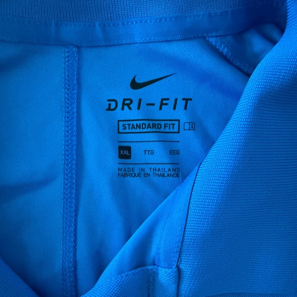 Nike Men's Dri Fit Blue Polo Golf Shirt - Picture 3 of 6